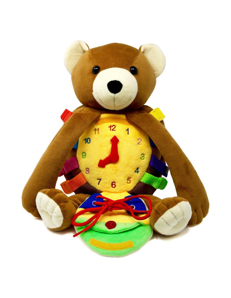 Mochila de Peluche Oso Billy Buckle Toys - Juguete Educativo