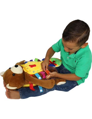 Mochila de Peluche Oso Billy Buckle Toys - Juguete Educativo