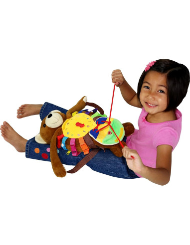 Mochila de Peluche Oso Billy Buckle Toys - Juguete Educativo