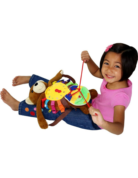 Mochila de Peluche Oso Billy Buckle Toys - Juguete Educativo