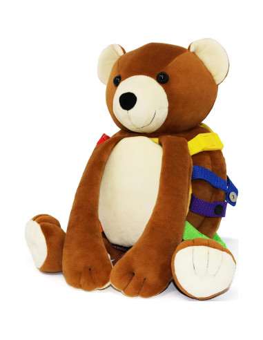 Mochila de Peluche Oso Billy Buckle Toys - Juguete Educativo