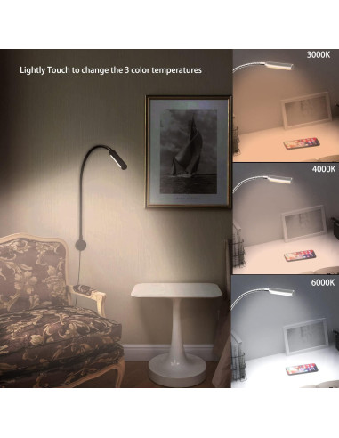 Lámpara de Lectura Montada en Pared VST con USB y Control Táctil