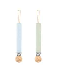 Clip de Chupete BebéBiu - Paquete de 2 Clips de Tela Suave