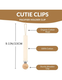Clip de Chupete BebéBiu - Paquete de 2 Clips de Tela Suave 2
