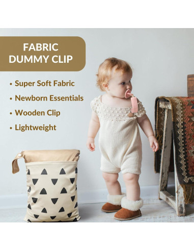 Clip de Chupete BebéBiu - Paquete de 2 Clips de Tela Suave