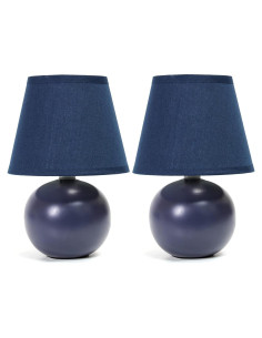 Lámpara de Mesa Mini Simple Designs LT2008-BLU Set de 2 Azul
