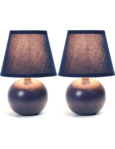 Lámpara de Mesa Mini Simple Designs LT2008-BLU Set de 2 Azul 2