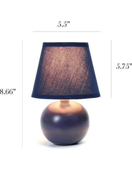 Lámpara de Mesa Mini Simple Designs LT2008-BLU Set de 2 Azul