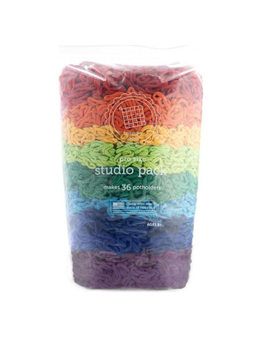 Bucles de Tejido de Algodón Friendly Loom - 48 Piezas Arcoíris