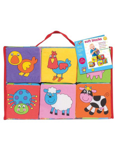 Bloques Blandos Galt - Juego de 6 Cubos Lavables 10.16 cm