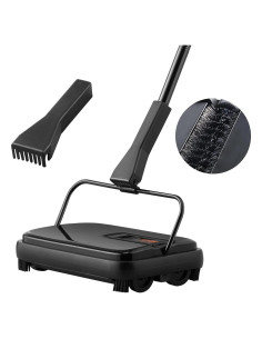 Barrendero Manual VEVOR para Alfombras - 0.82 kg, Negro