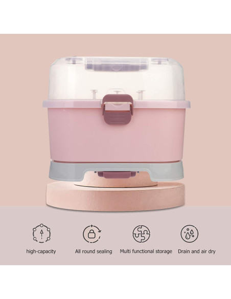 Organizador de Gabinete de Cocina Toyvian Estante Secado Botellas