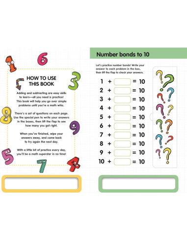 The Best Adding & Subtracting Book Ever: Wipe-Clean Workbook with Lift-the-Flap Answers for Ages 5 & Up (Help With Homework)