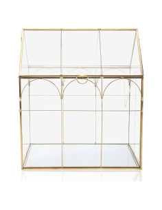 Terrario Geométrico Wutong con Tapa para Suculentas 17.8x12.7x22.9cm