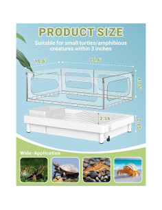 Acuario para Tortugas GOZILLA 39.1x26.9x18 cm Acrílico 2