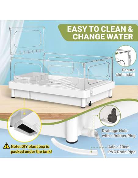Acuario para Tortugas GOZILLA 39.1x26.9x18 cm Acrílico