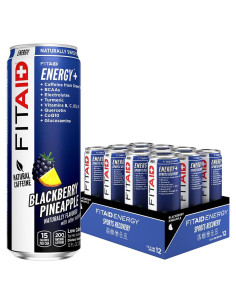 FITAID Energía 200mg Cafeína Natural Mora Piña - Paquete 12
