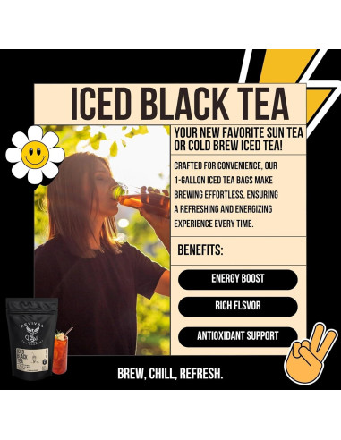 Té Negro Helado Revival Tea Company - 1 Galón (3.78L) - 15 Bolsitas