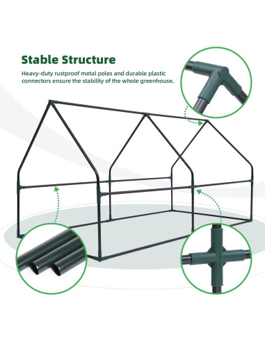 Invernadero Mini Portátil Ohuhu 1.8m x 0.9m con 2 Puertas
