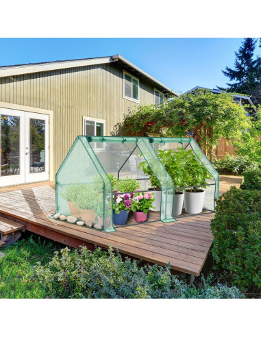 Invernadero Mini Portátil Ohuhu 1.8m x 0.9m con 2 Puertas