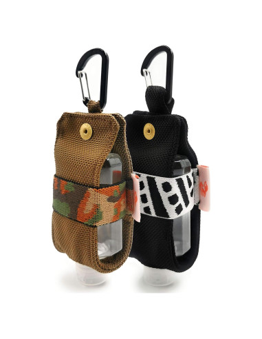 Porta Gel Antibacterial SUCHI Mini Nylon 2 oz Oliver y Negro