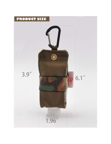 Porta Gel Antibacterial SUCHI Mini Nylon 2 oz Oliver y Negro