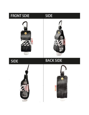 Porta Gel Antibacterial SUCHI Mini Nylon 2 oz Oliver y Negro