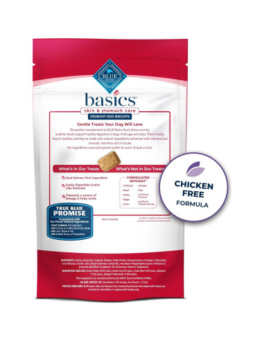 Galletas Crujientes Blue Buffalo Basics Salmón y Papa 170g