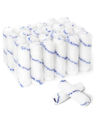 Cubiertas de rodillo de pintura microfibra 4" PinStone - 24 piezas