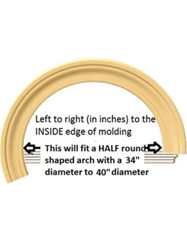Moldura Flexible PRE-CURVADA FLEXTRIM 1X4 para Arcos 34-40 cm