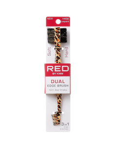 Cepillo de Bordes Doble 3 en 1 RED by Kiss Leopardo 2