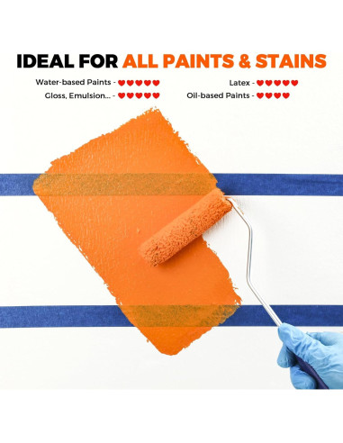 Cubiertas de rodillo de pintura microfibra 4" PinStone - 24 piezas