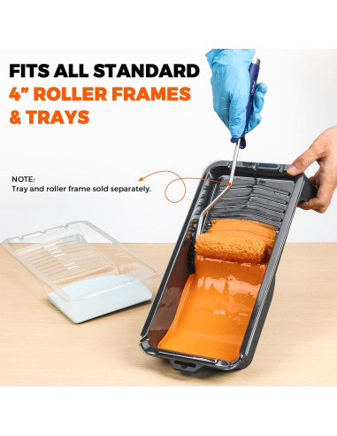 Cubiertas de rodillo de pintura microfibra 4" PinStone - 24 piezas