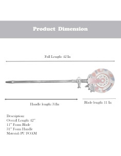 Cortador de Espuma LALAPORT 119 cm Cosplay LARP Halloween 2