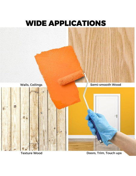 Cubiertas de rodillo de pintura microfibra 4" PinStone - 24 piezas