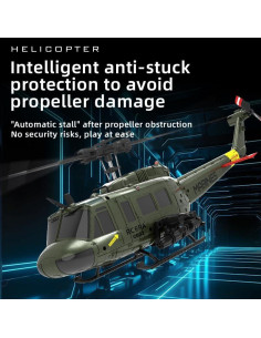 Helicóptero RC UH-1 Huey YOMTDIY 1/48 6CH Estabilizado 2