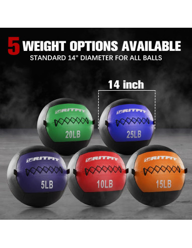 Balón Medicinal RitFit 11.34 kg - Ejercicio y Entrenamiento