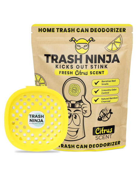 Ambientador de Cubo de Basura Trash Ninja - Cítricos, 2 Unidades
