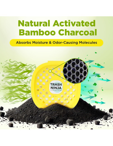 Ambientador de Cubo de Basura Trash Ninja - Cítricos, 2 Unidades