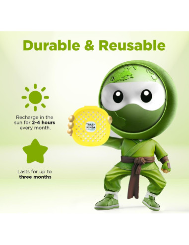 Ambientador de Cubo de Basura Trash Ninja - Cítricos, 2 Unidades