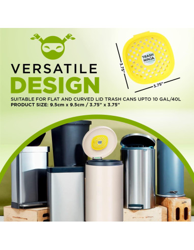 Ambientador de Cubo de Basura Trash Ninja - Cítricos, 2 Unidades