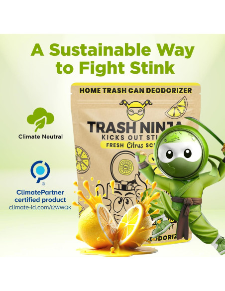 Ambientador de Cubo de Basura Trash Ninja - Cítricos, 2 Unidades