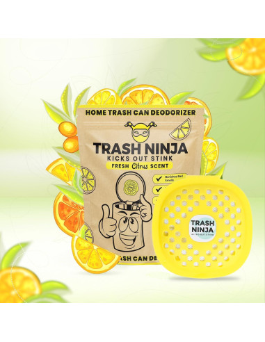 Ambientador de Cubo de Basura Trash Ninja - Cítricos, 2 Unidades