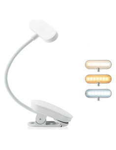 Luz de libro recargable Elampros BK01 con 14 LED y 3 temperaturas