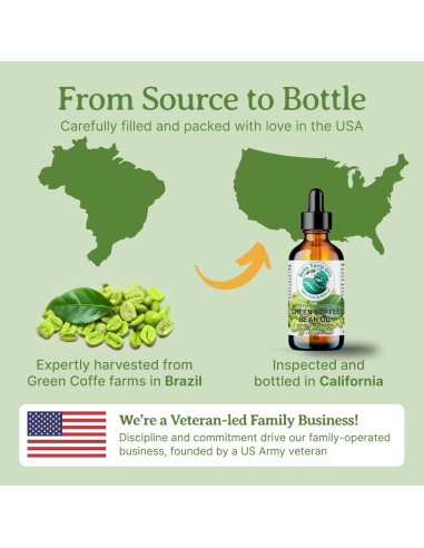 Aceite de Grano de Café Verde Bella Terra - 118 ml - Prensado en Frío