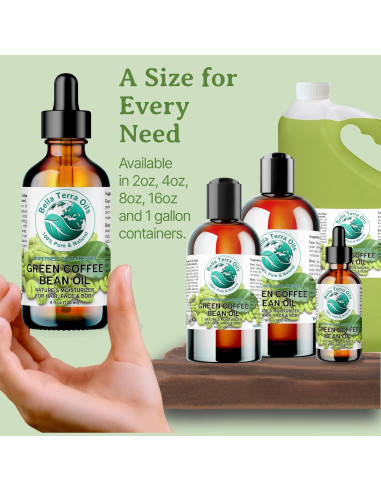 Aceite de Grano de Café Verde Bella Terra - 118 ml - Prensado en Frío