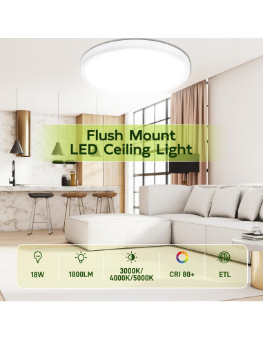 Luz de Panel LED Hykolity 22.86 cm 18W CCT Seleccionable