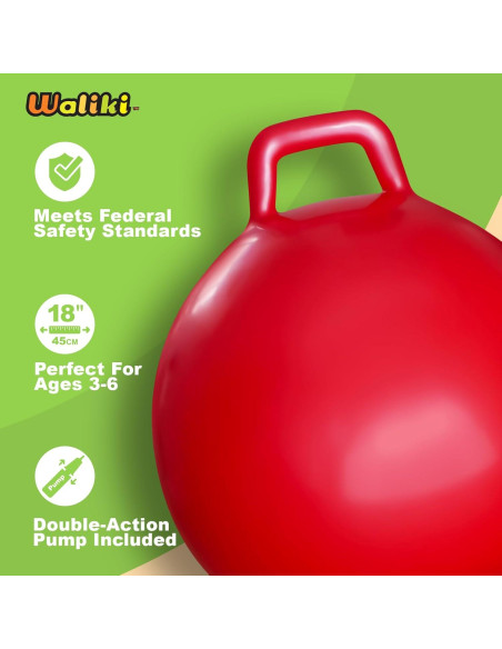Pelota Saltarina Waliki 45CM para Niños 3-6 Años