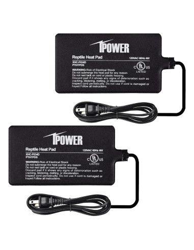 Almohadilla Térmica para Reptiles iPower 10.16x17.78 cm - Paquete de 2