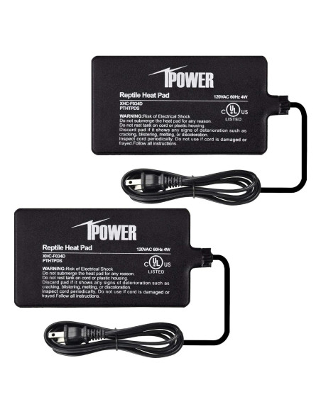Almohadilla Térmica para Reptiles iPower 10.16x17.78 cm - Paquete de 2